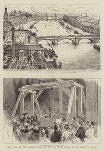 La pose de la pierre commémorative du nouveau Tower Bridge par le prince de Galles - Henry William Brewer